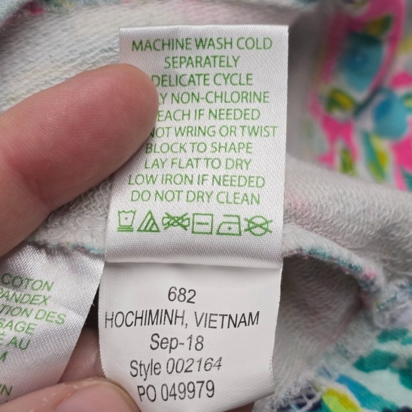 Lilly Pulitzer Skipper Popover Sweater Women XS Colorful 1/2 Zip Tropical Resort - Picture 7 of 12